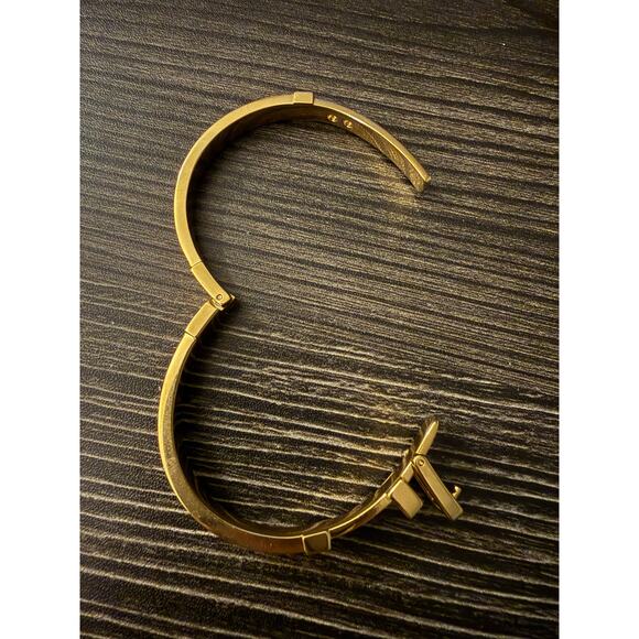 MICHAEL KORS Buckle Enamel Bangle Orange-Goldtone Bracelet - Picture 6 of 6